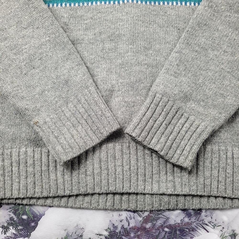 L.O.G.G. Label of Graded Goods Gray Fair Isle Washable Wool Blend Sweater sz Sm - Picture 10 of 14